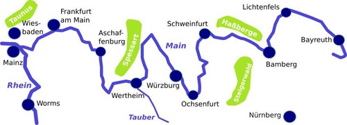 Mainradweg Karte