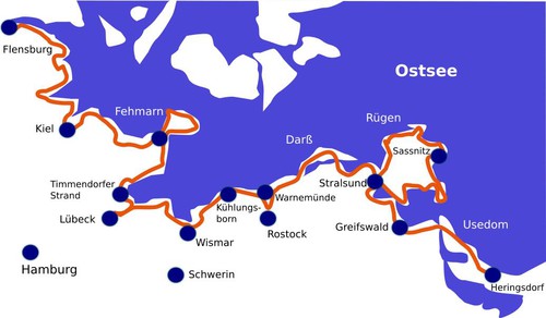 Ostseeradweg Karte