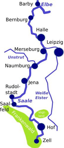 Saaleradweg Karte
